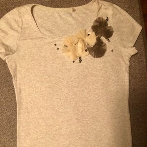 Embellished Knit Tee